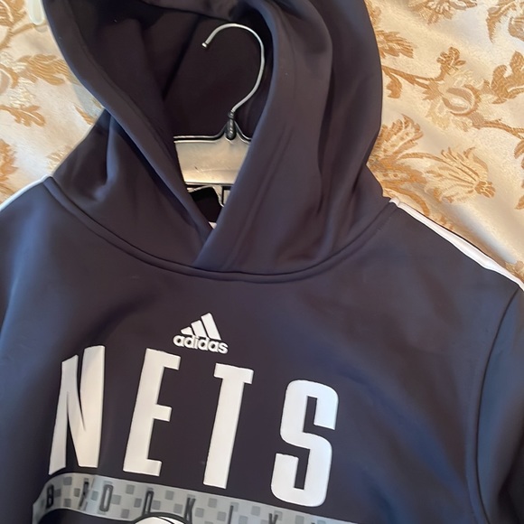 Adidas NETS Brooklyn fleece hoodie in black - Picture 8 of 8